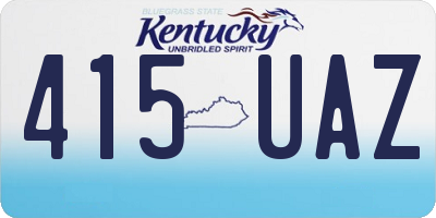 KY license plate 415UAZ