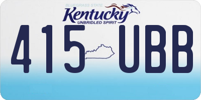 KY license plate 415UBB