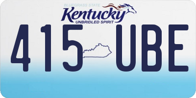 KY license plate 415UBE