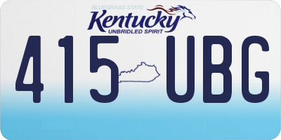 KY license plate 415UBG