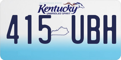 KY license plate 415UBH
