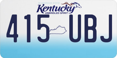 KY license plate 415UBJ