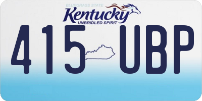 KY license plate 415UBP