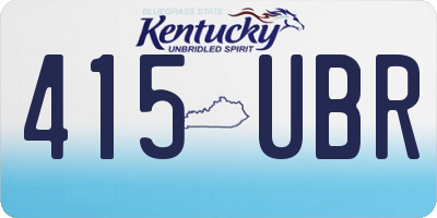 KY license plate 415UBR