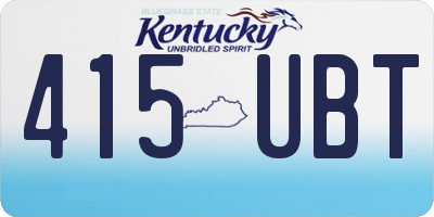 KY license plate 415UBT