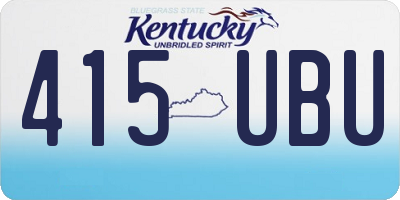 KY license plate 415UBU