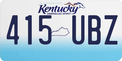 KY license plate 415UBZ