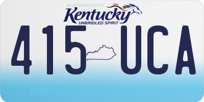 KY license plate 415UCA
