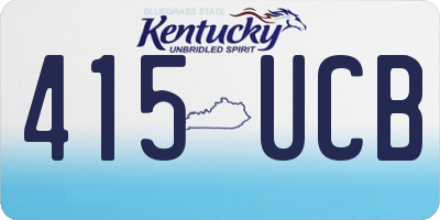 KY license plate 415UCB