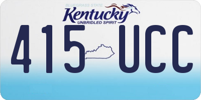 KY license plate 415UCC