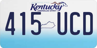 KY license plate 415UCD
