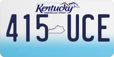 KY license plate 415UCE