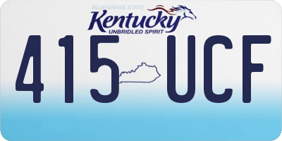 KY license plate 415UCF