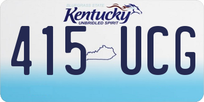KY license plate 415UCG