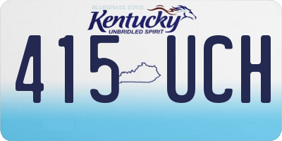 KY license plate 415UCH