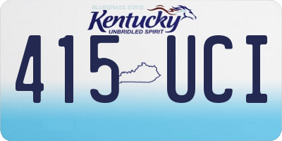 KY license plate 415UCI