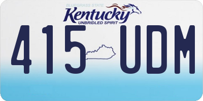 KY license plate 415UDM