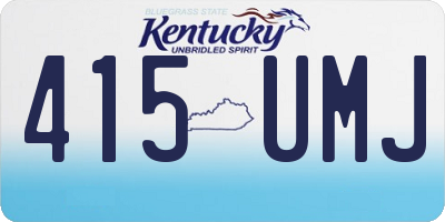 KY license plate 415UMJ