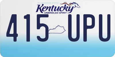KY license plate 415UPU