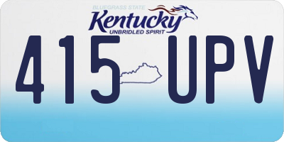 KY license plate 415UPV