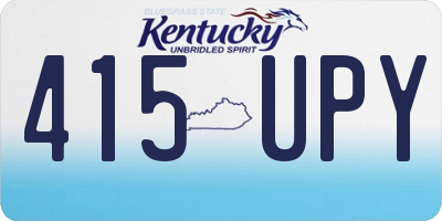 KY license plate 415UPY