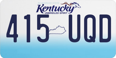 KY license plate 415UQD