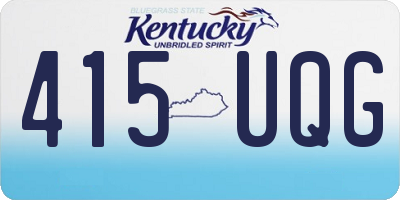 KY license plate 415UQG