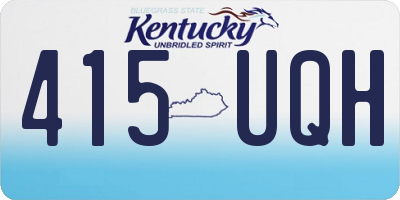 KY license plate 415UQH