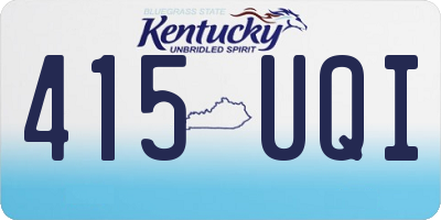 KY license plate 415UQI