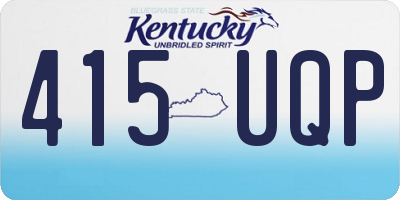 KY license plate 415UQP