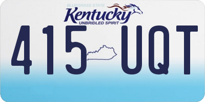 KY license plate 415UQT
