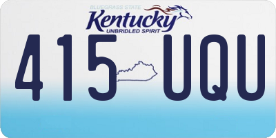 KY license plate 415UQU