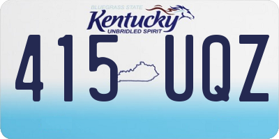 KY license plate 415UQZ