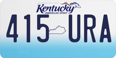 KY license plate 415URA