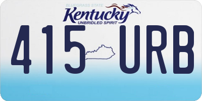 KY license plate 415URB