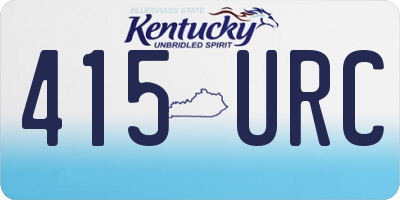 KY license plate 415URC