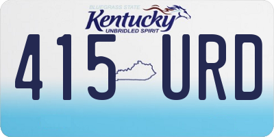 KY license plate 415URD