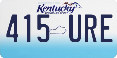 KY license plate 415URE