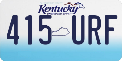 KY license plate 415URF