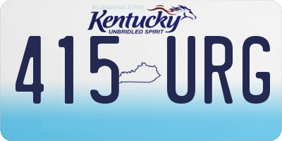 KY license plate 415URG