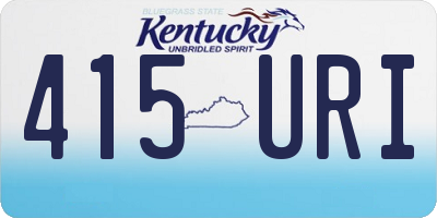 KY license plate 415URI