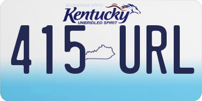 KY license plate 415URL