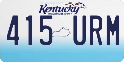 KY license plate 415URM