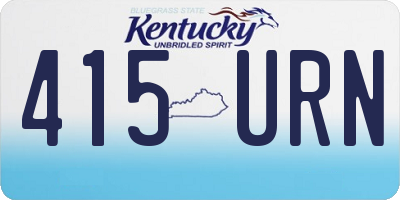 KY license plate 415URN