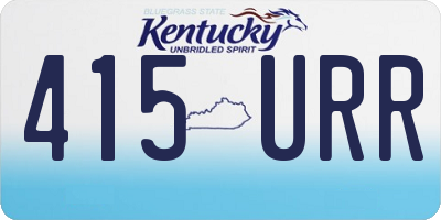 KY license plate 415URR