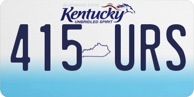 KY license plate 415URS