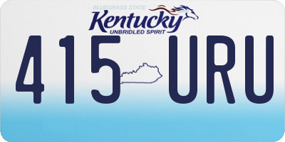 KY license plate 415URU