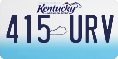 KY license plate 415URV