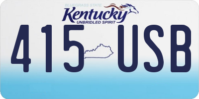 KY license plate 415USB