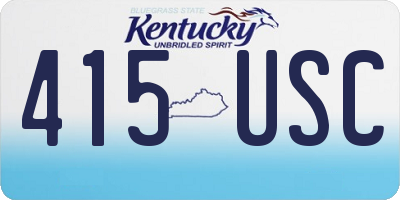 KY license plate 415USC